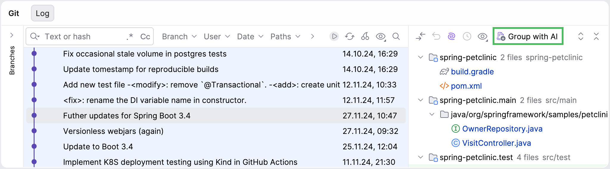 Select a commit Select a commit