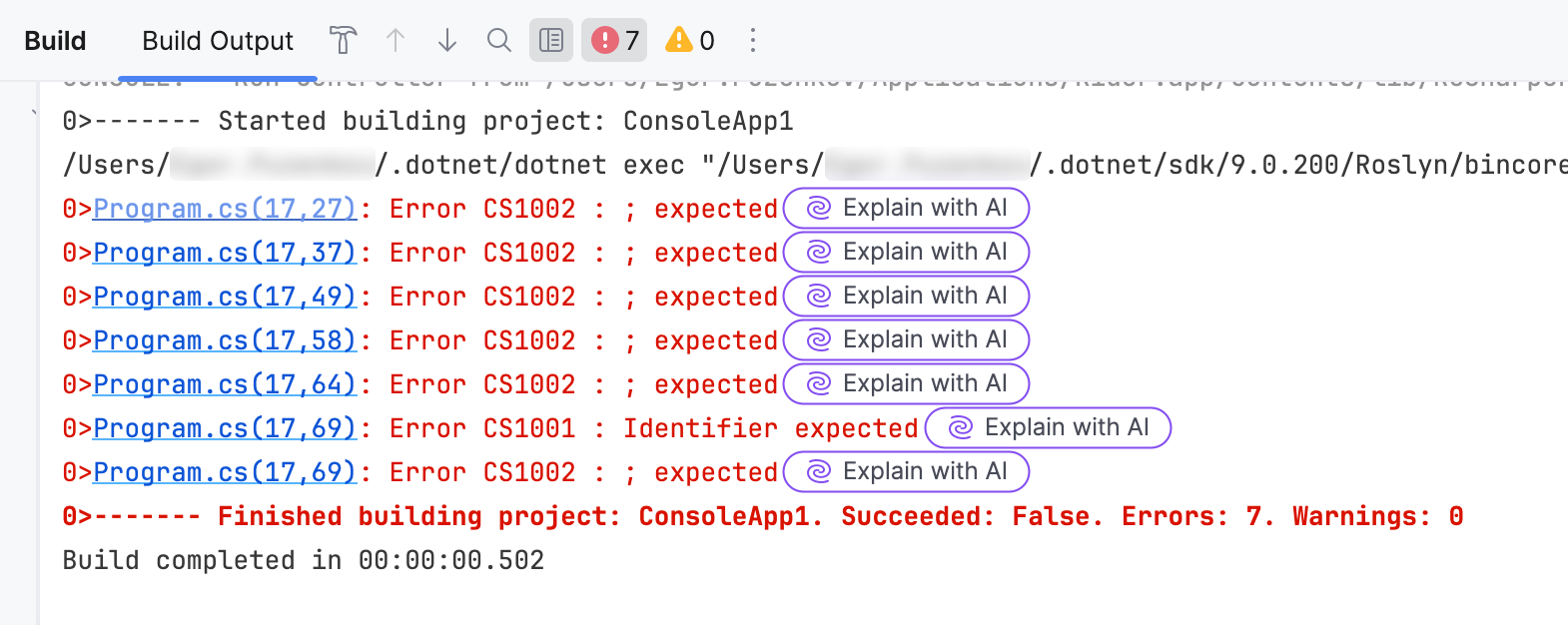 Explain build warning with AI Explain build warning with AI
