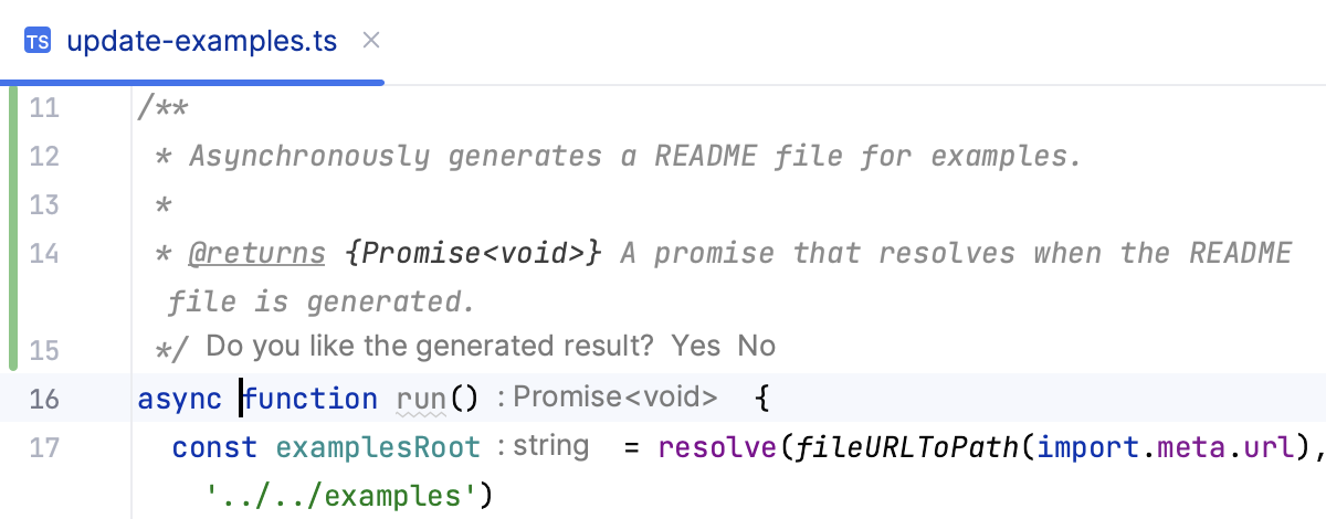 Generated documentation Generated documentation