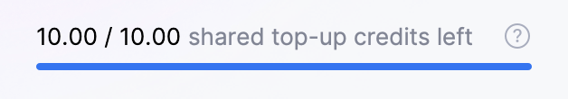 Shared Top-up AI Credits