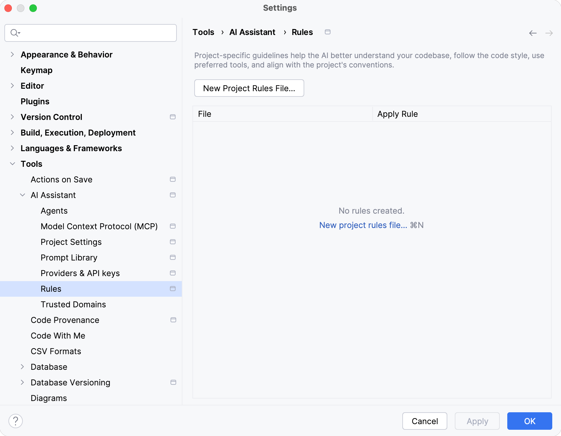 Project rules Project rules