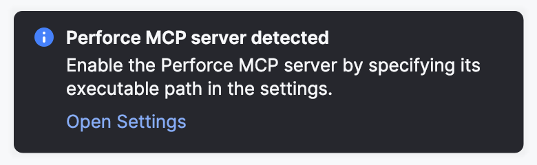 Perforce MCP server detected