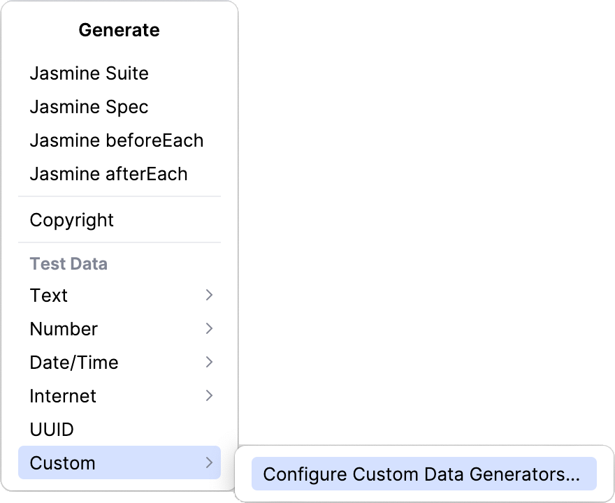 Configure Custom Data Generators Configure Custom Data Generators
