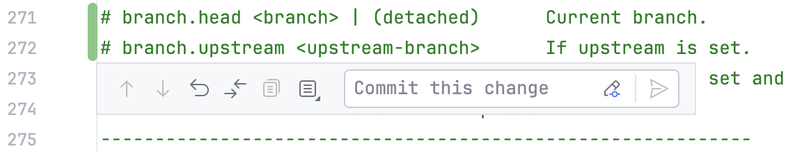 the modified line marker the modified line marker