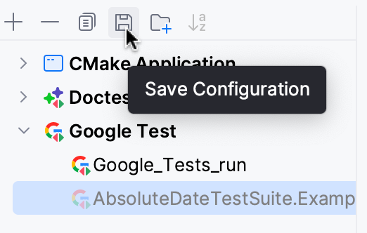 Saving temporary test configuration Saving temporary test configuration