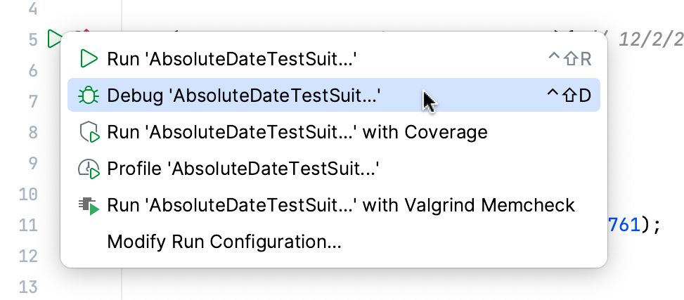 Gutter icons for tests Gutter icons for tests