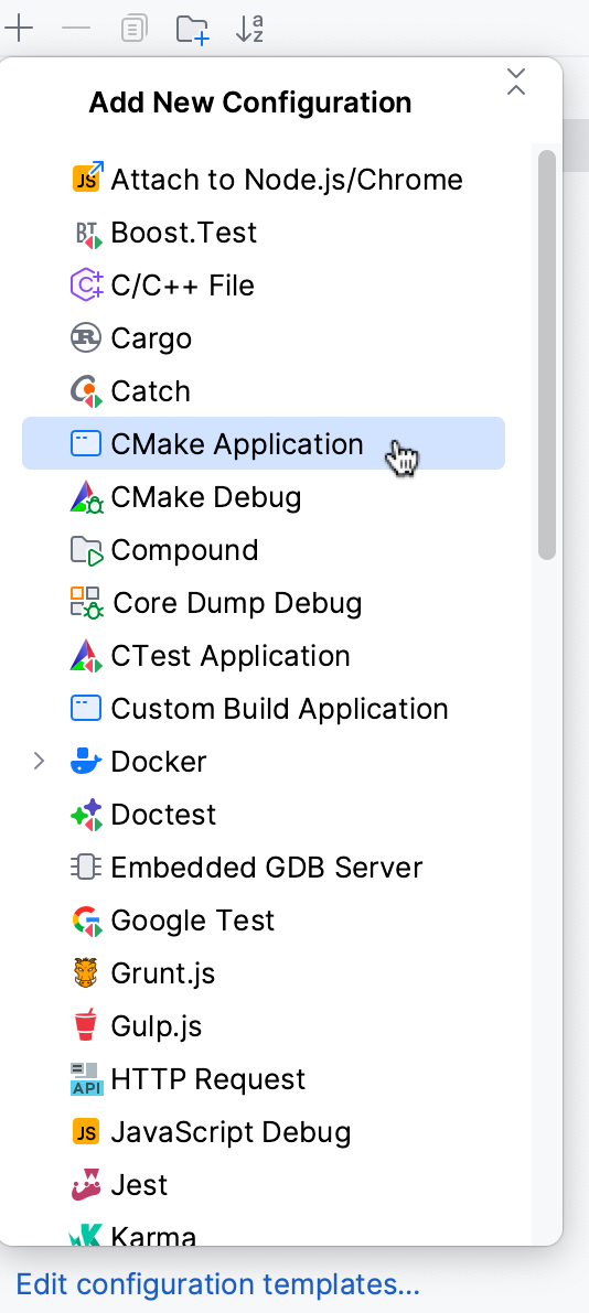 New run/debug configuration New run/debug configuration