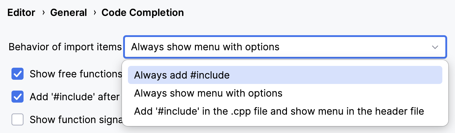 Auto-import completion behavior Auto-import completion behavior