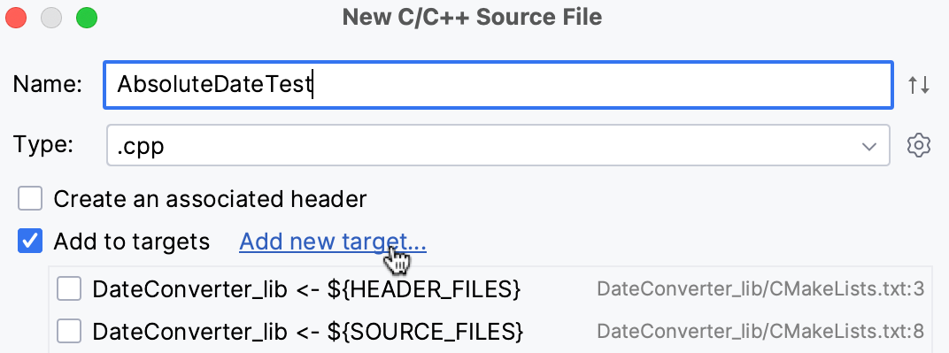 Add new tagret for Catch tests Add new tagret for Catch tests
