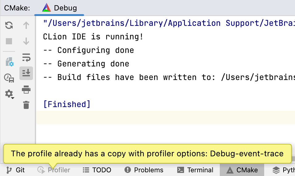 Tracing profile already added Tracing profile already added