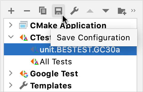 Saving a temporary configuration Saving a temporary configuration