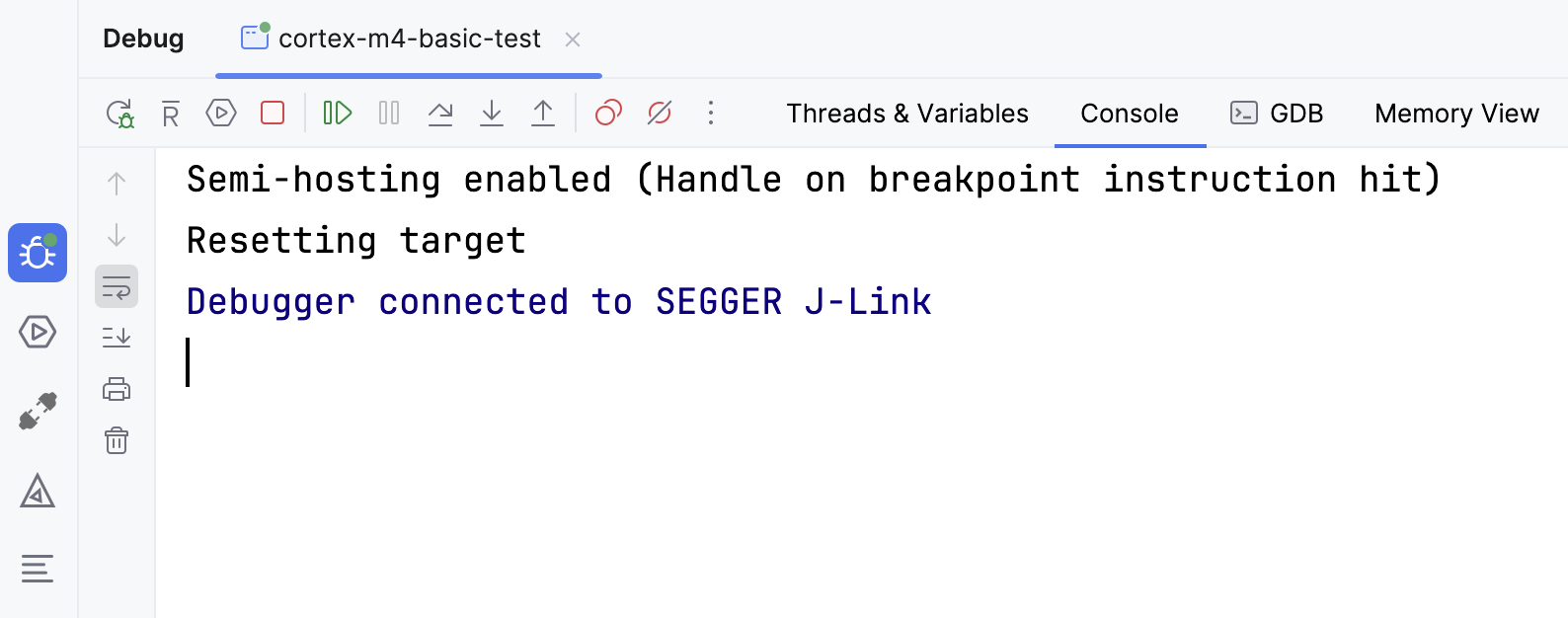 Selecting a run/debug configuration Selecting a run/debug configuration