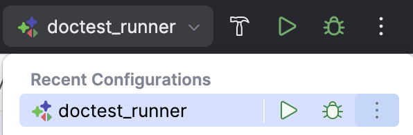 The automatically created Doctest configuration The automatically created Doctest configuration