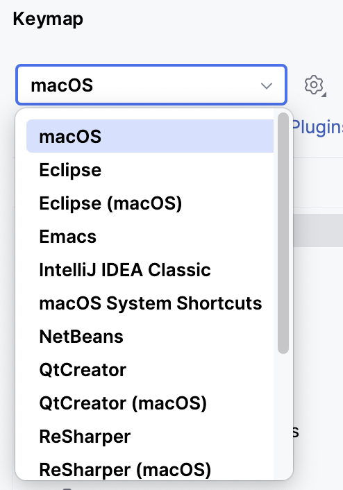 Predefined keymap options