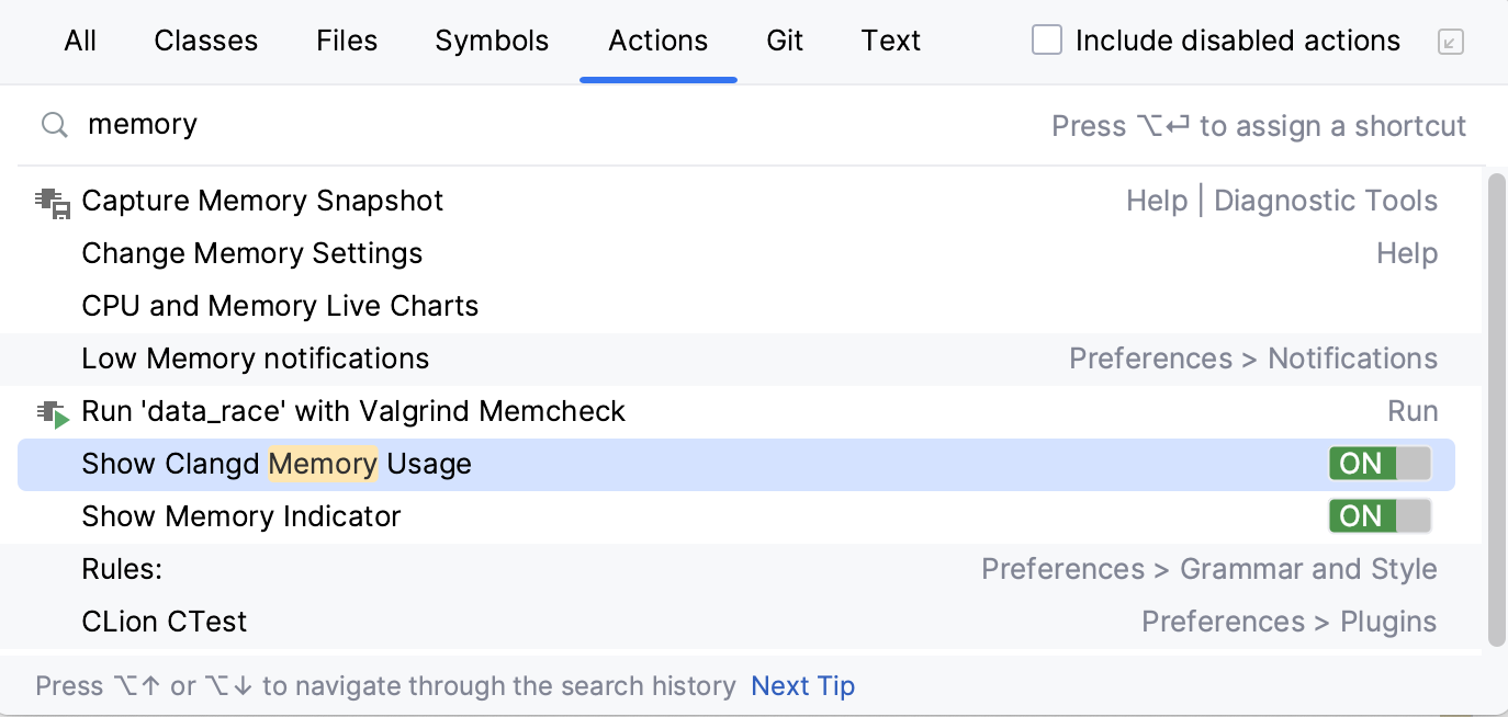 在 运行一切 中搜索内存指示器 在 运行一切 中搜索内存指示器