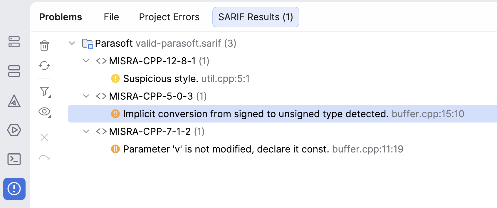Suppressed SARIF result Suppressed SARIF result