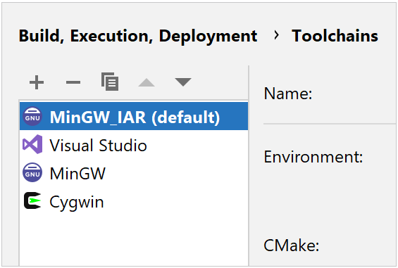 IAR toolchain as default IAR toolchain as default