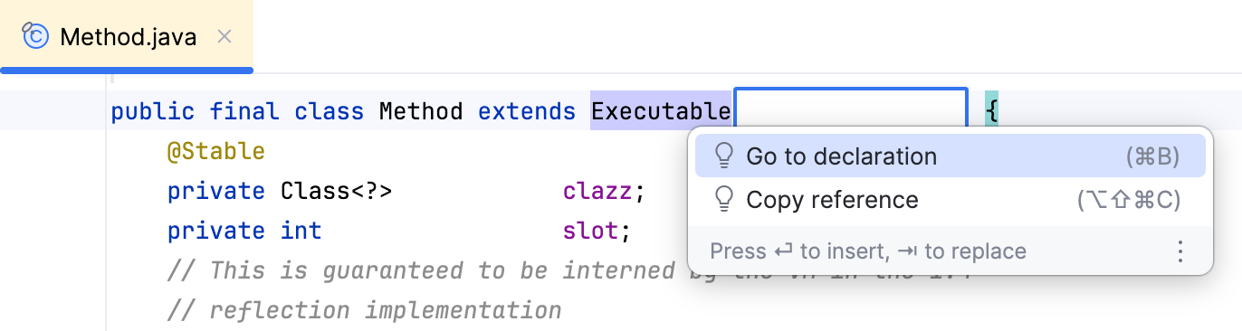 Command completion in read-only files