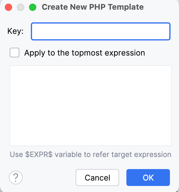 Create new PHP Postfix template Create new PHP Postfix template