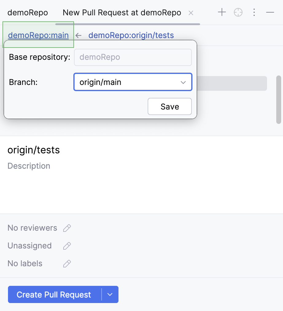 Base repository popup Base repository popup