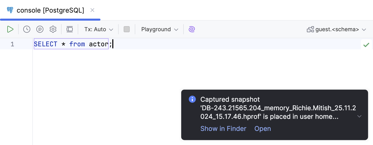 Capture a memory snapshot Capture a memory snapshot