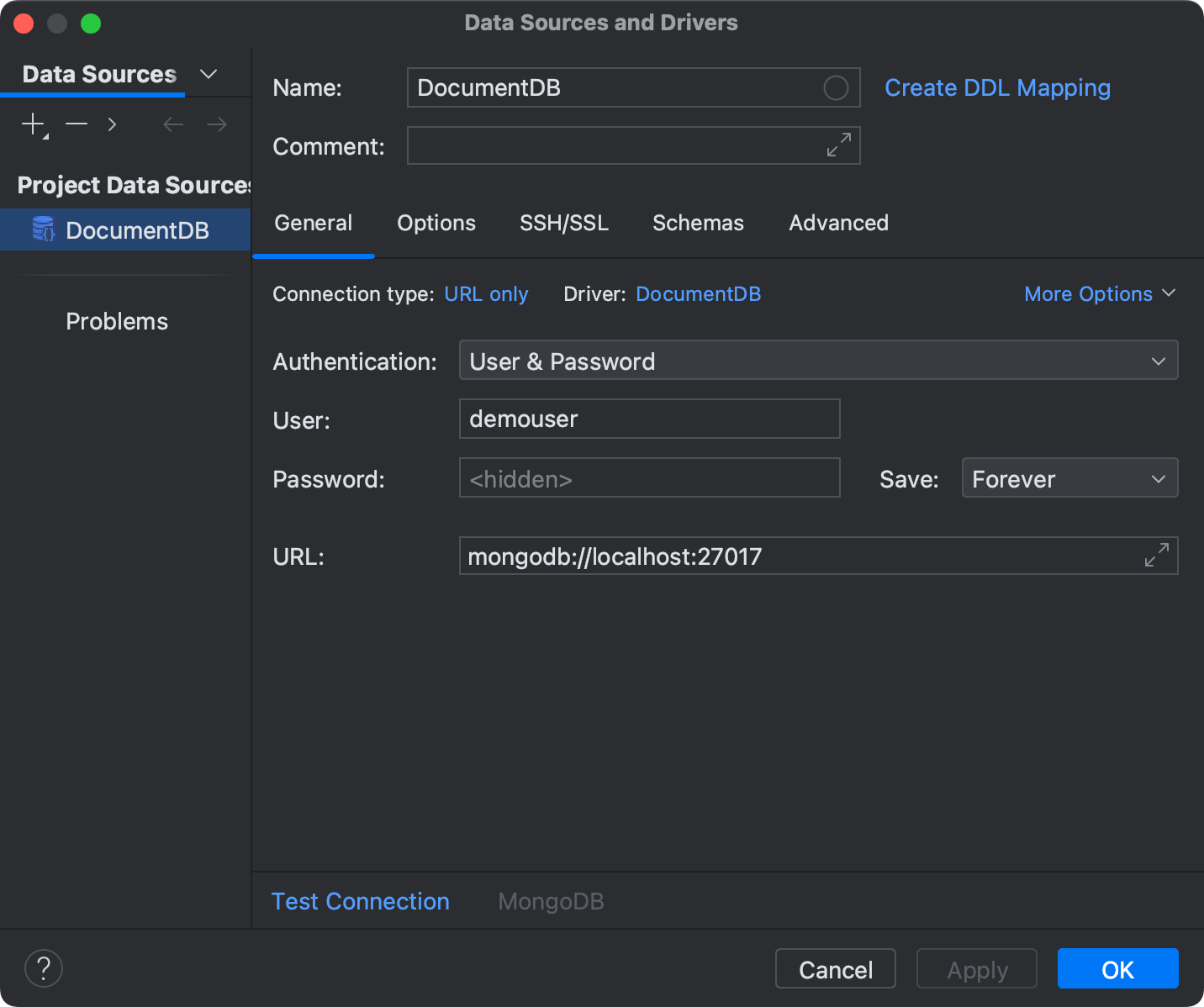 Amazon DocumentDB | DataGrip 文档