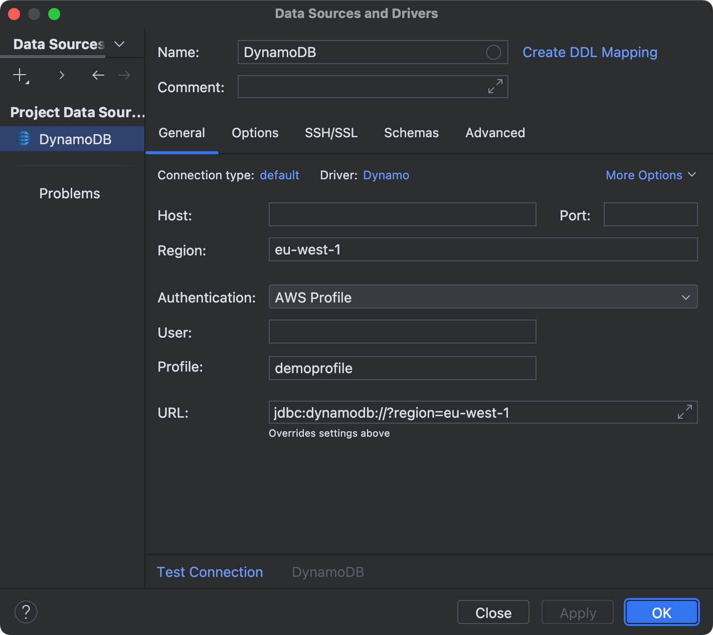 Amazon DynamoDB | DataGrip 文档