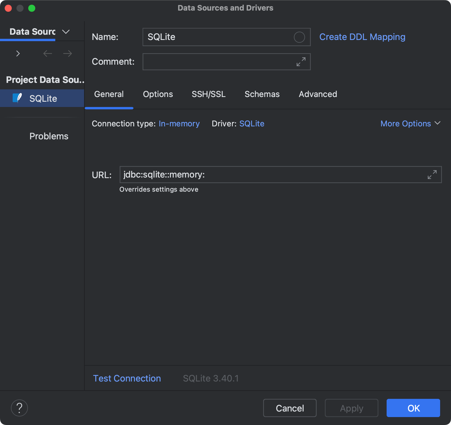 SQLite | PyCharm 文档
