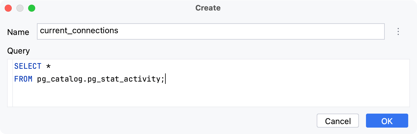 Create a virtual view Create a virtual view