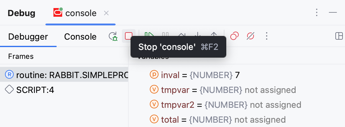 the Stop button the Stop button
