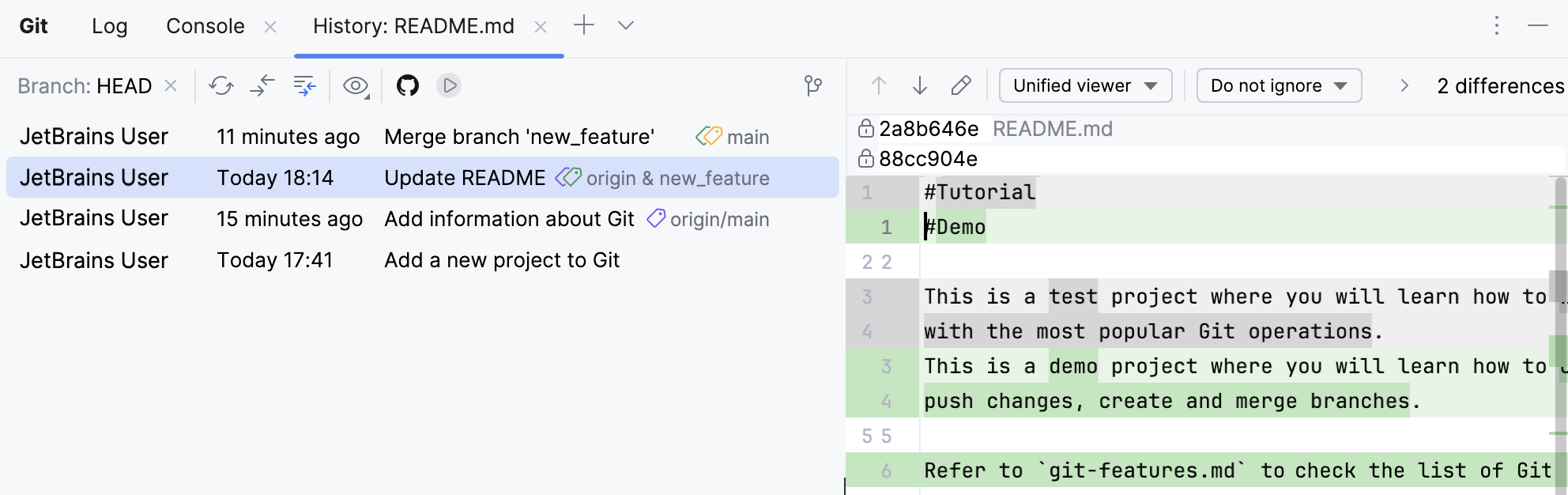 Git file history Git file history