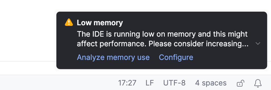 The Low Memory warning The Low Memory warning