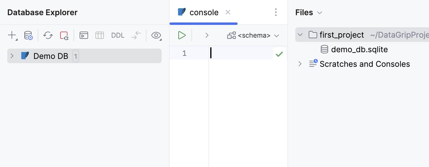 New data source in Database Explorer