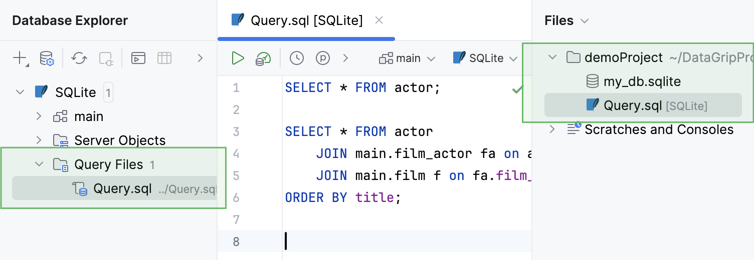 Open a query console