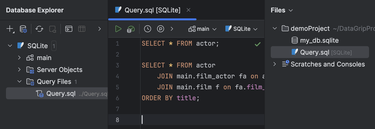 Dataphile Query 查询文件 | DataGrip 文档