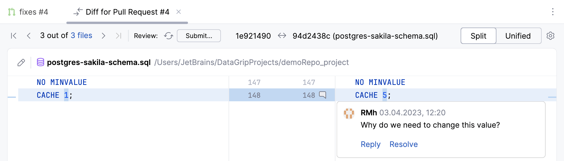 GitHub review comment GitHub review comment