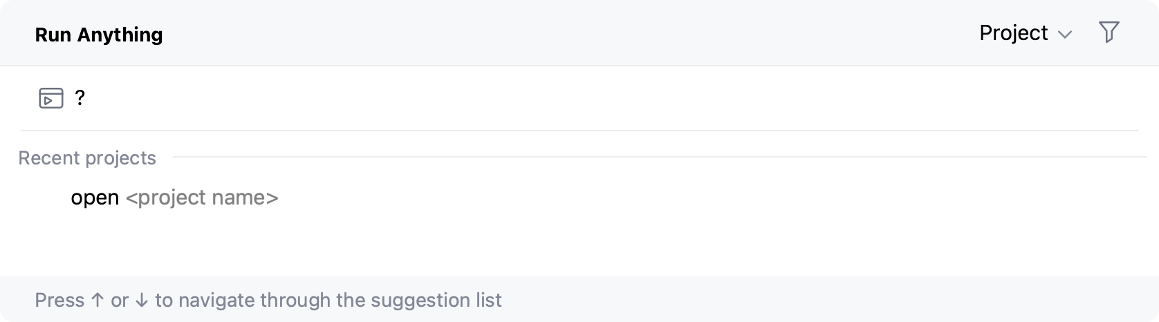List of the available commands in Run Anything List of the available commands in Run Anything