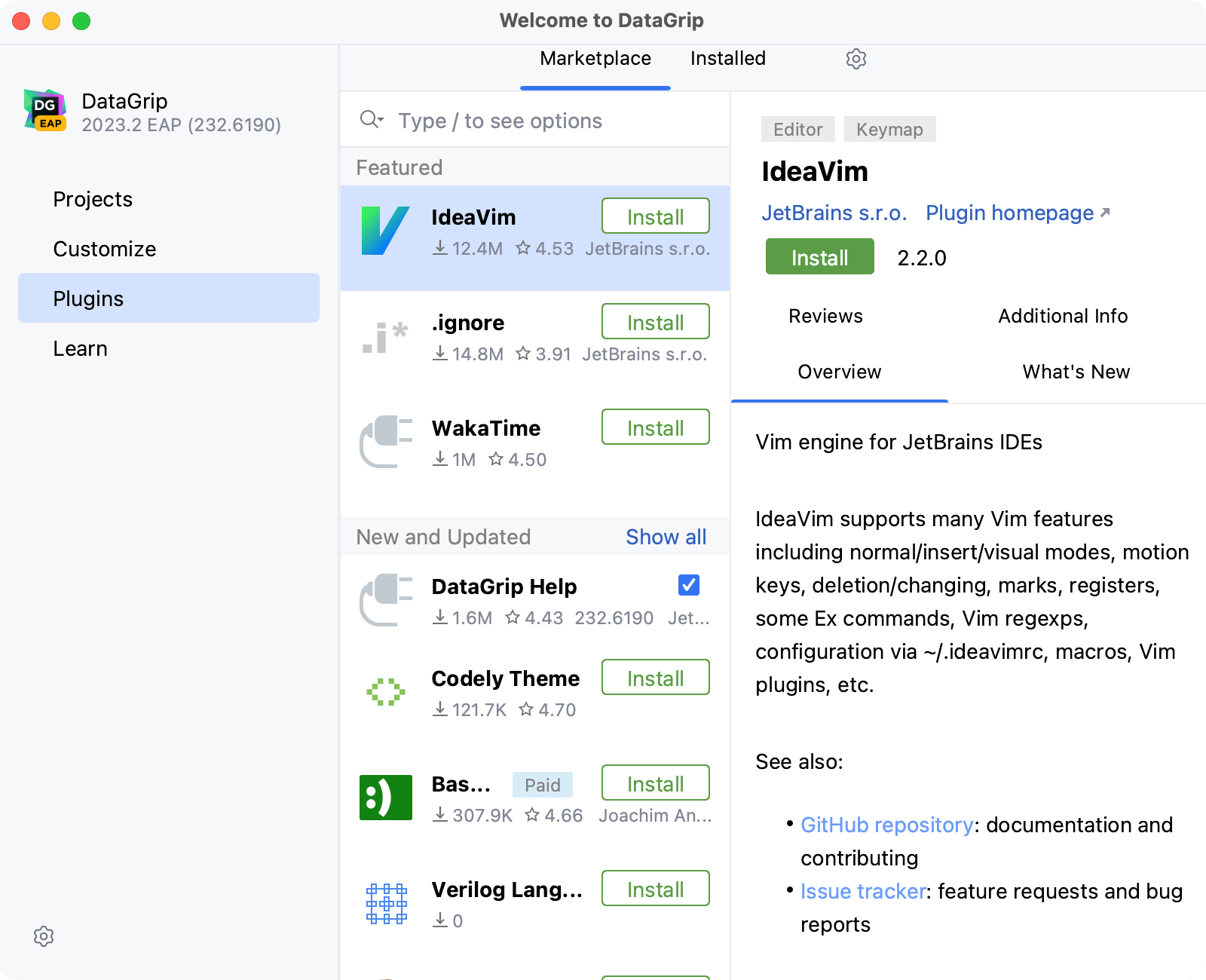 Install additional plugins Install additional plugins