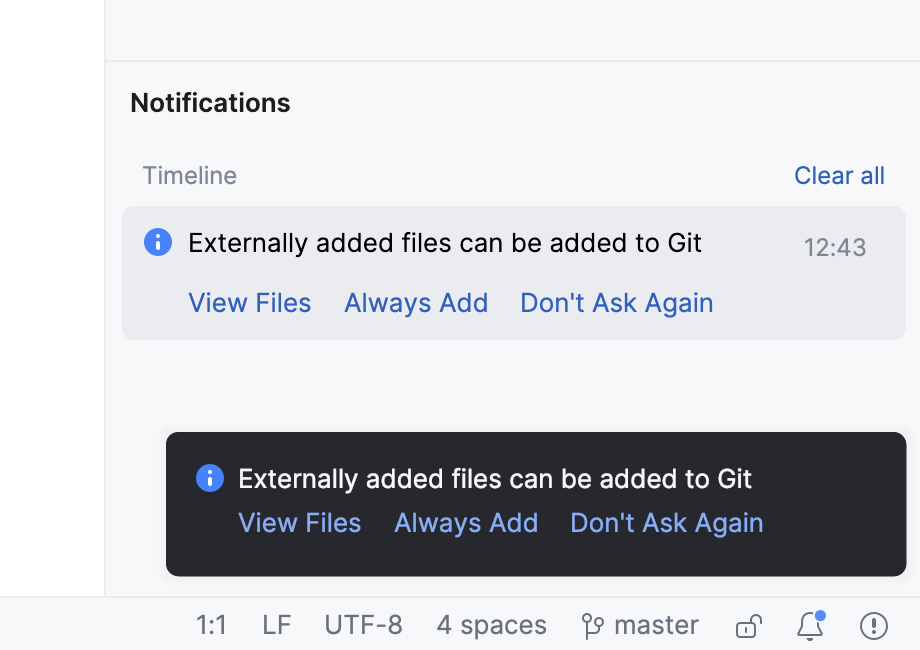 Notification prompting to select how to treat configuration files Notification prompting to select how to treat configuration files