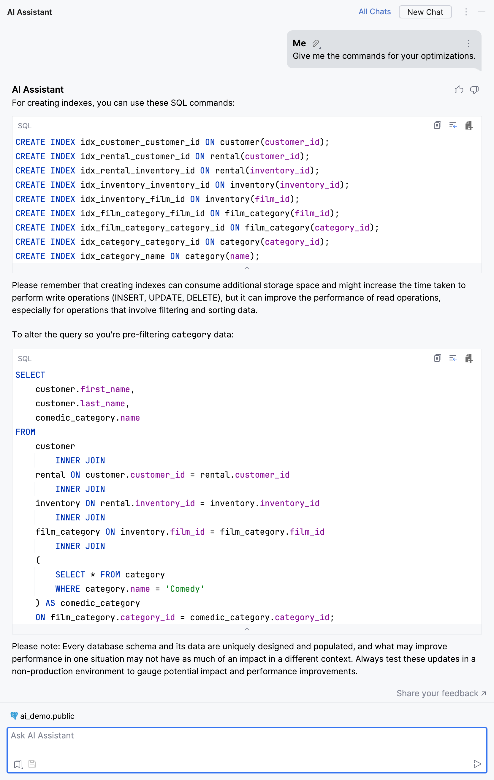 建议优化的命令 建议优化的命令
