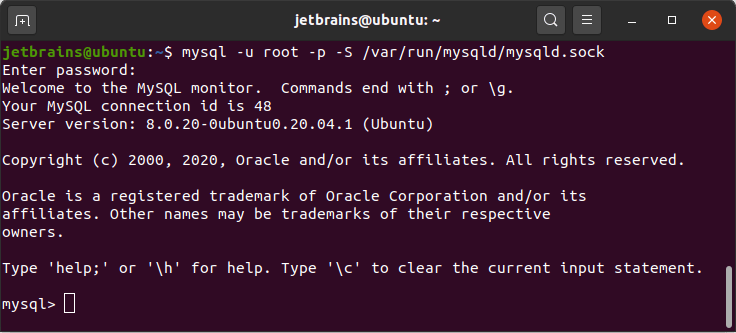 Check the Unix socket connection from the command line Check the Unix socket connection from the command line