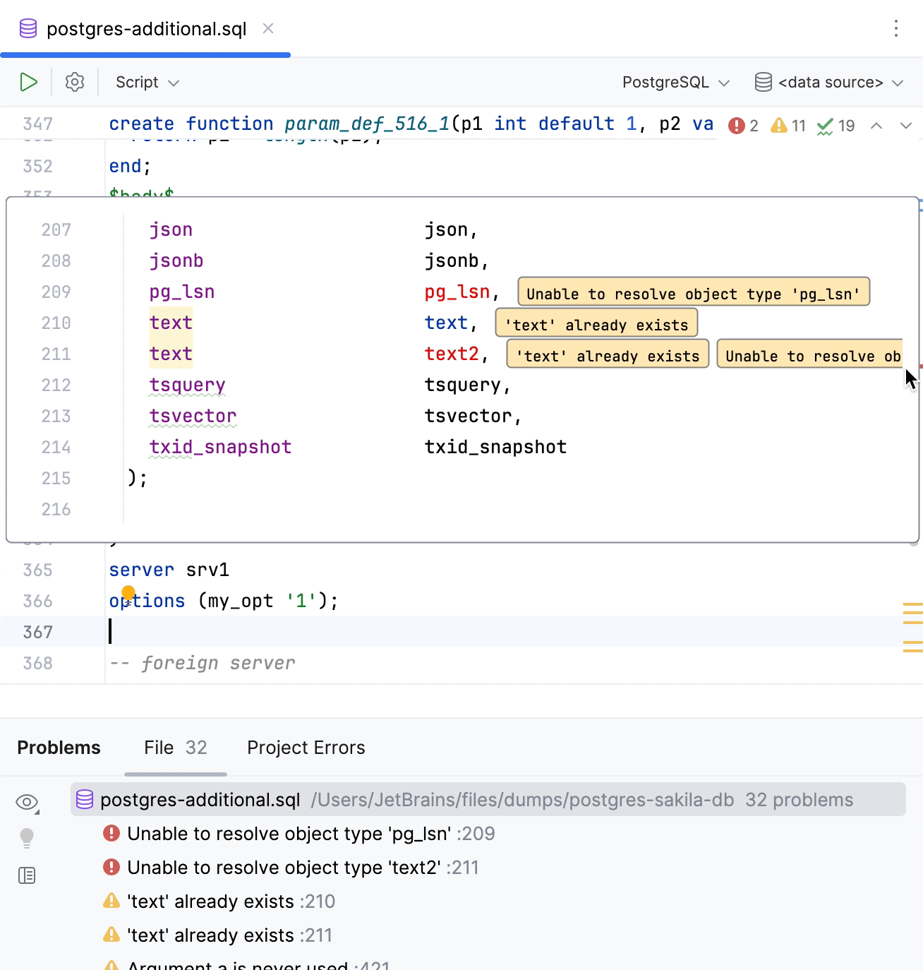 Results of instant analysis Results of instant analysis