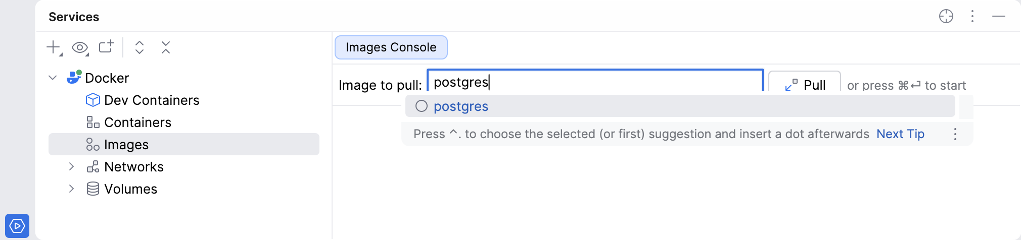Pull the Docker image with PostgreSQL Pull the Docker image with PostgreSQL