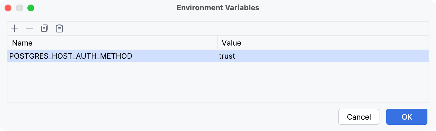 The Environment Variables dialog The Environment Variables dialog