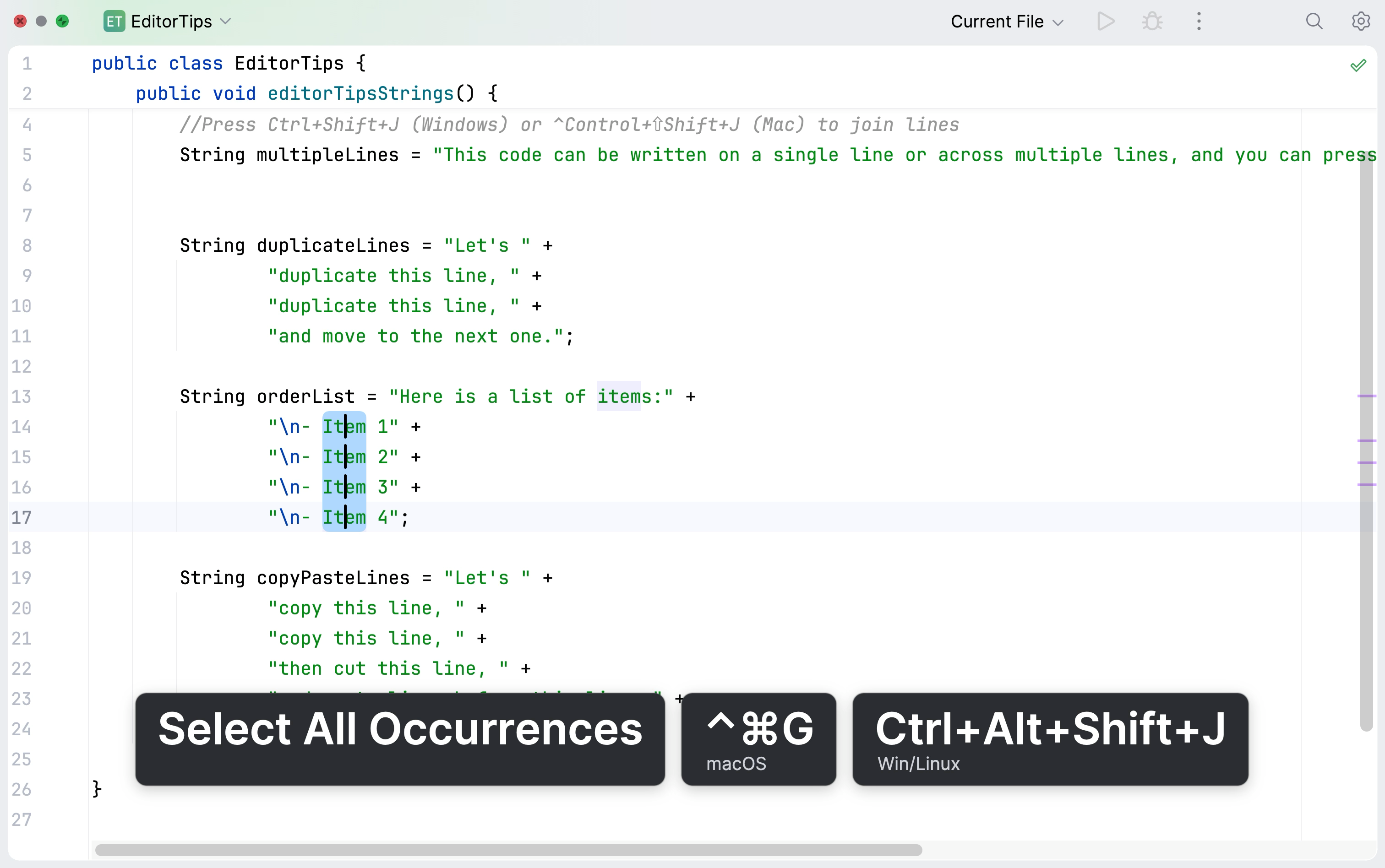 Find the next occurrence of the text in the editor