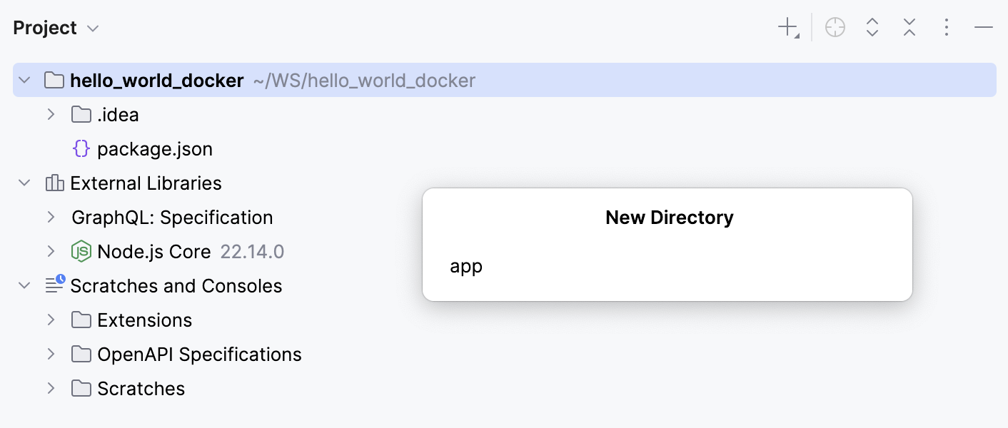 Create an application folder Create an application folder