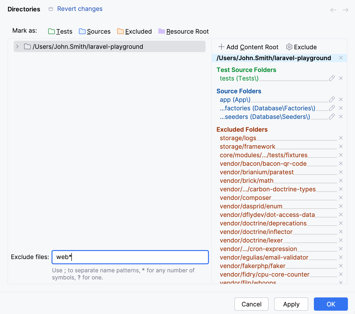 Exclude by name pattern Exclude by name pattern