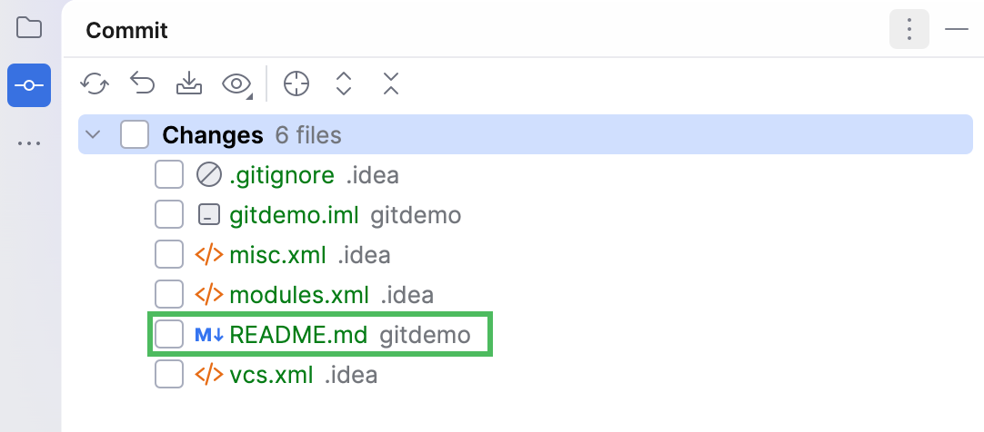 Changes changelist with a newly created file Changes changelist with a newly created file