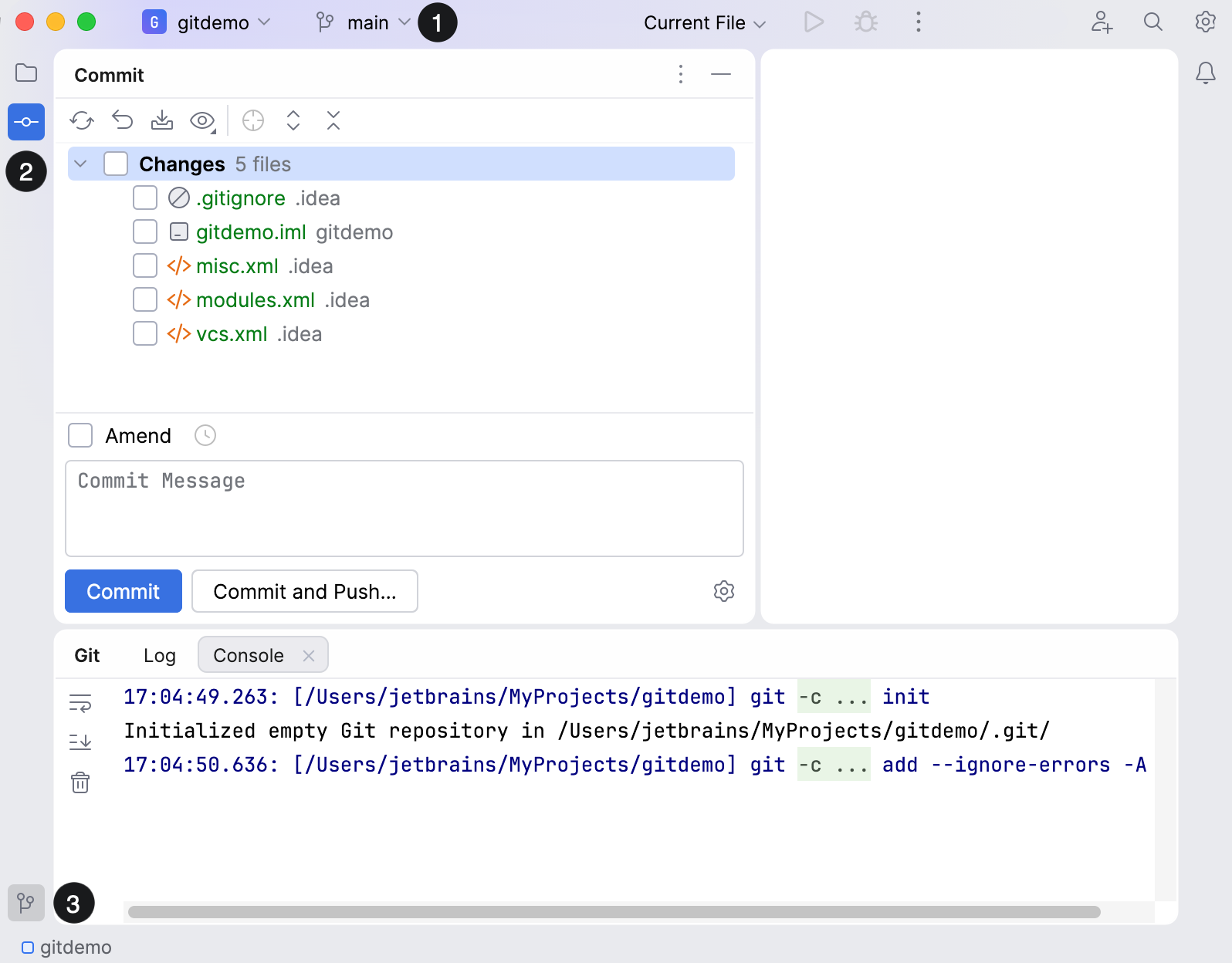 Git integration enabled Git integration enabled