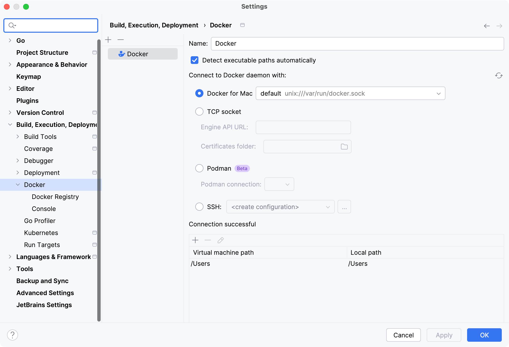 Docker 连接设置 Docker 连接设置